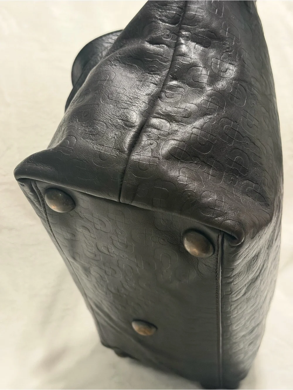 Gucci Dark Brown Horsebit Embossed Leather Babouska Tote - Picture 7 of 13